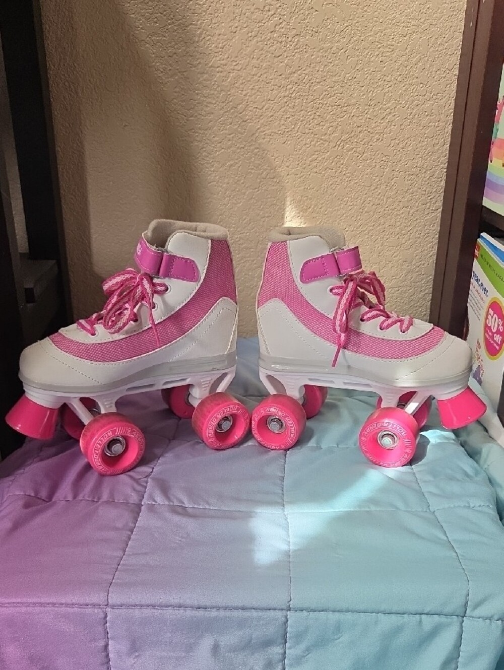 Roller Derby Kids Pink Roller Skates with Supportive High-Top Design - Picture 3 of 9
